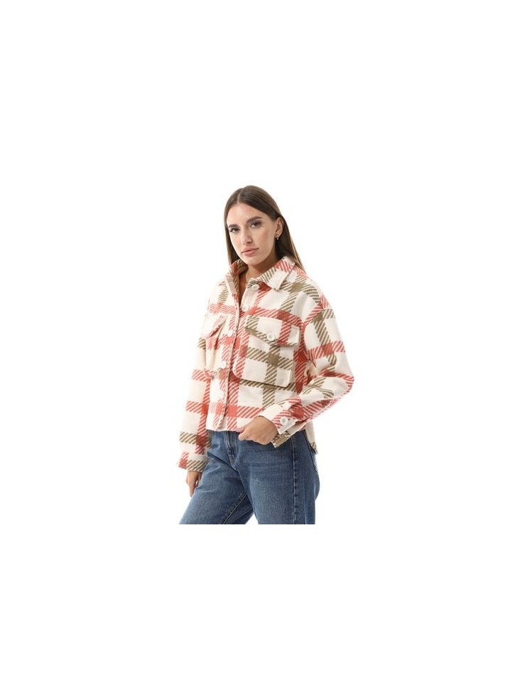 Andora - Plaid Buttons Down Closure Jacket - Image 1