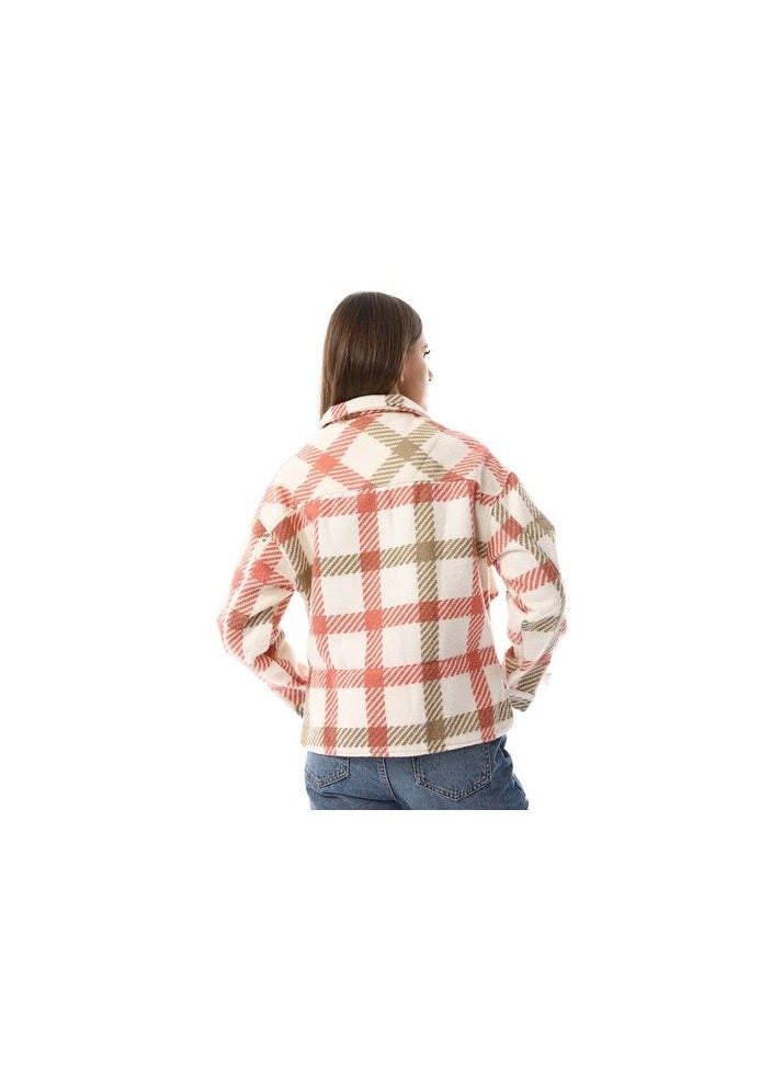 Andora - Plaid Buttons Down Closure Jacket - Image 1