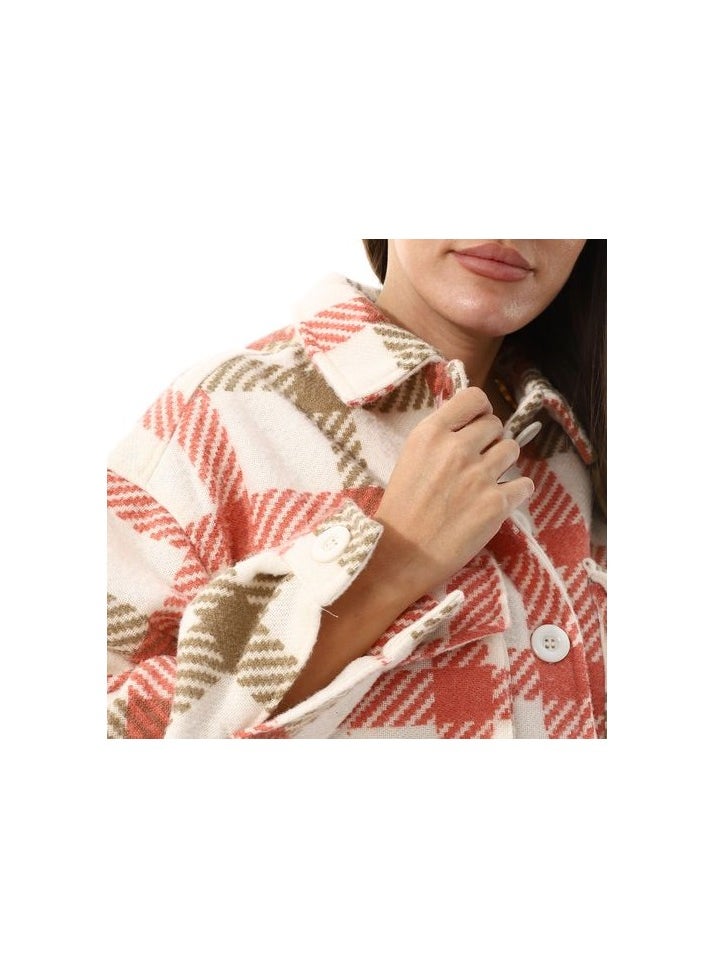 Andora - Plaid Buttons Down Closure Jacket - Image 1