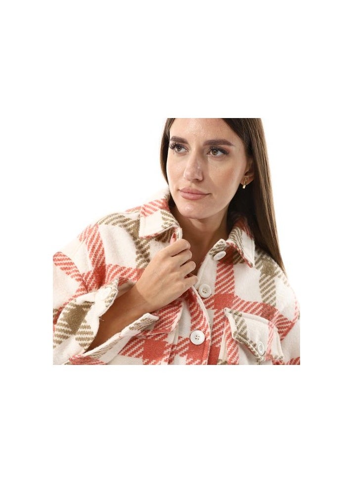 Andora - Plaid Buttons Down Closure Jacket - Image 1