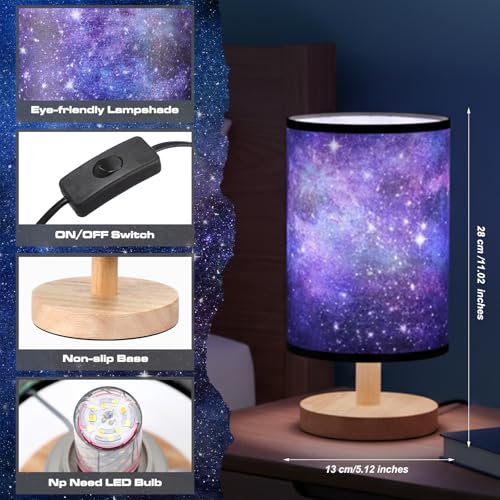 Glooglitter Space Galaxy Table Lamp Planets Gifts 3 Colors Dimmable Lights 1102 x 512 Inch Planets Night Light Bedside Lamps Decoration for Bedroom Desk Birthday Gifts Home Decor - Image 3