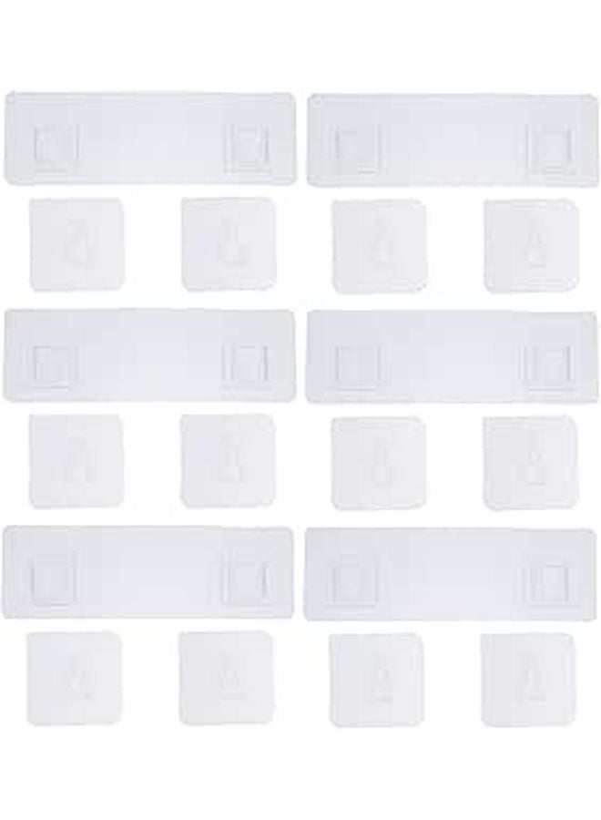 30 Pack No Drill Wall Hooks Adhesive Mounted For Kitchen Bathroom Home Organization - Image 1