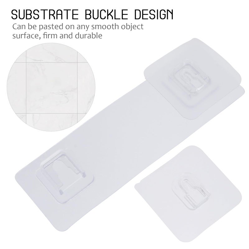 30 Pack No Drill Wall Hooks Adhesive Mounted For Kitchen Bathroom Home Organization - Image 4