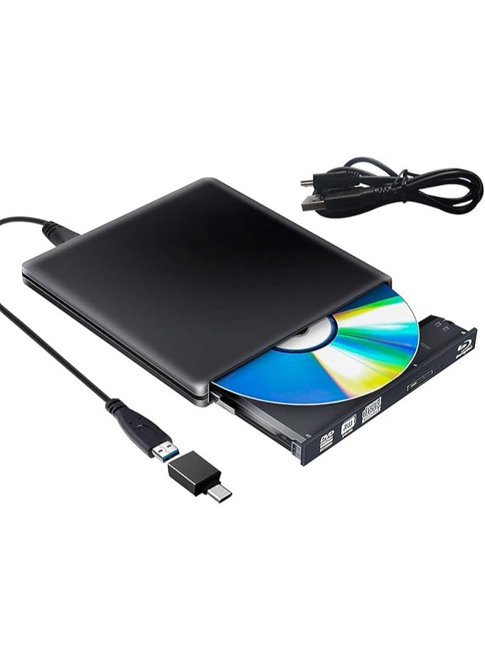 مشغل أقراص Blu-Ray خارجي - عملي ونحيف USB 3.0 - قوي وسهل الاستخدام للكمبيوتر واللابتوب (Mac/Windows) - Image 1