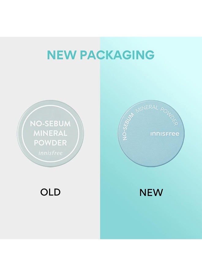 innisfree No-Sebum Mineral Powder, , Blurring Loose Powder, Fragrance Free, Translucent, 5g - Image 2