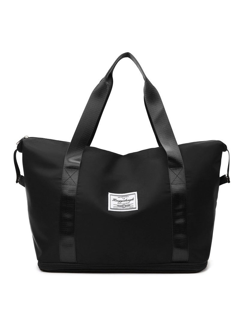 Generic - Dual-use Gym Yoga Bag Large Capacity Travel Duffle Black - Image 1