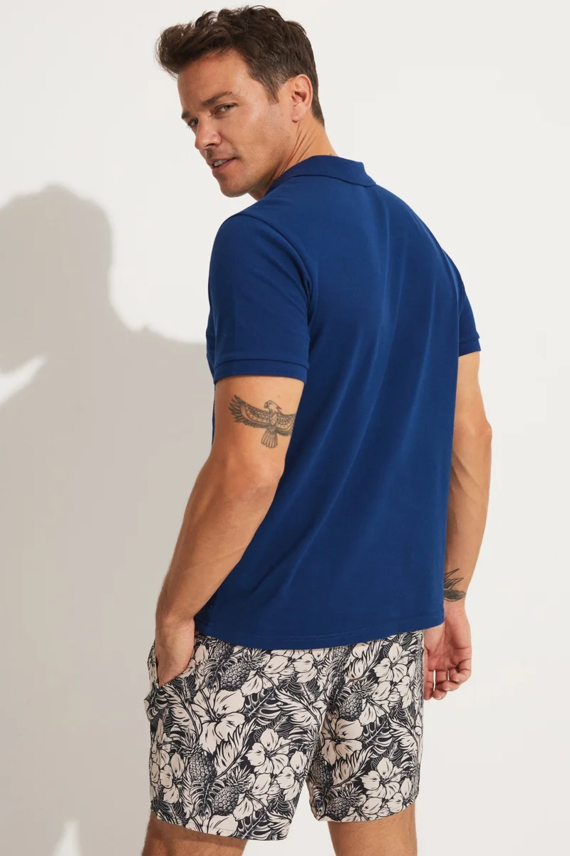 JUNE Men's Regular Fit Printed Swim Shorts