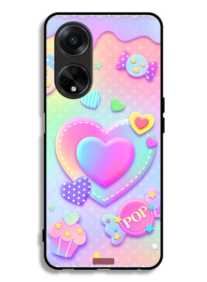 Tolwak Oppo A1 5G Protective Case Cover Pop Hearts Art - Image 1