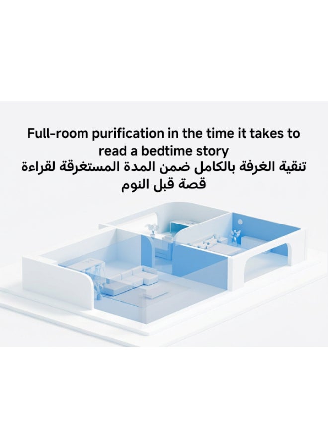 Xiaomi Smart Air Purifier 4 pro for Home Large Room Bedroom up to 60 m2 Ultra-large Effective Coverage, 500m³/h CADR Air Purifier with OLED Touch Screen, Real-Time PM2.5/PM10 Monitor, Smart WiFi, High Efficiency Filter, Sleep Mode, Air Cleaner for Pets, Dust, Odor, Smoke, Pollen AC-M15-SC White - Image 3