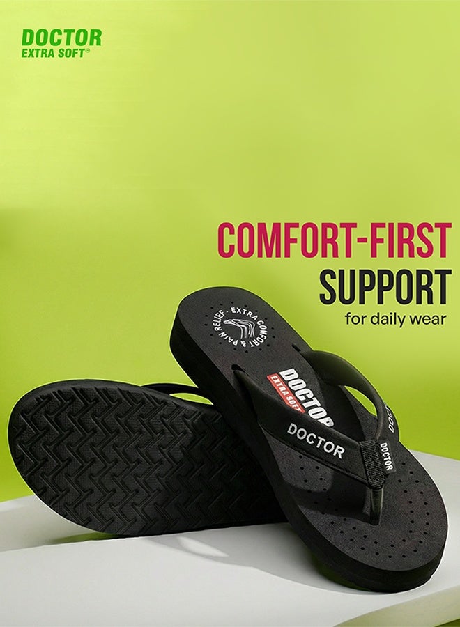 DOCTOR EXTRA SOFT Comfort Flip Flops for Women | Soft Cushion Comfortable Daily Wear Anti Slip Lightweight Slippers | Doctor Extra Soft D-16 - Image 3