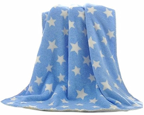 Brandonn Blue Star Polka Wrapping Sheet Cum Swaddle Baby Blanket for Babies(75 cm x 98 cm) - Image 2