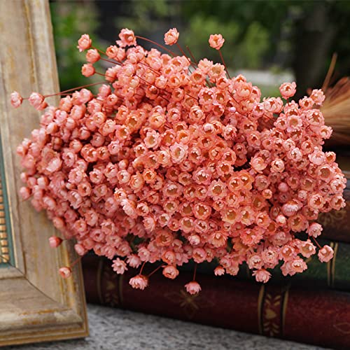 MLSG 100 Stems Natural Dry Flowers Brazilian Small Star Daisy Decorative Dried Flowers Mini Daisy Chamomile Bouquet for Wedding Floral Arrangements Home Decorations (Lotus Color) - Image 4