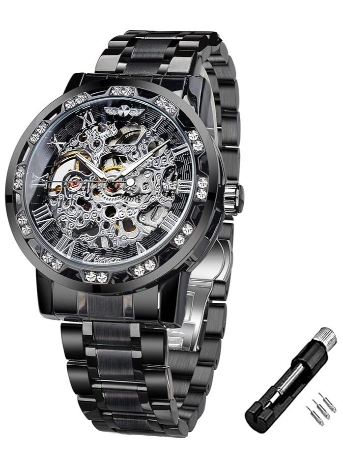 Winner Watches for Men Watch Stainless Steel Luxury Luminous Water Resistant Automatic Mechanical Wristwatch 8012 - Image 1