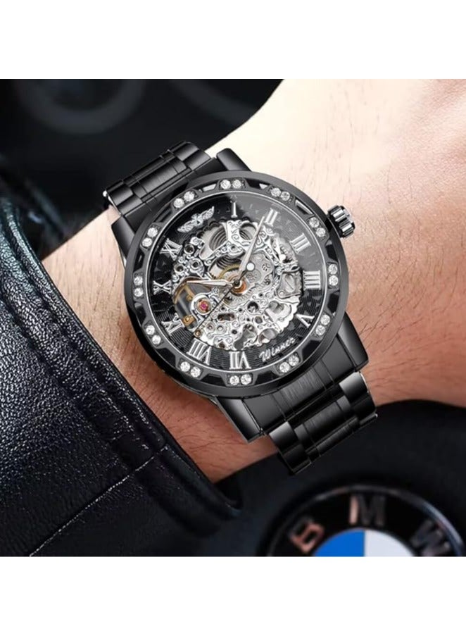 Winner Watches for Men Watch Stainless Steel Luxury Luminous Water Resistant Automatic Mechanical Wristwatch 8012 - Image 3