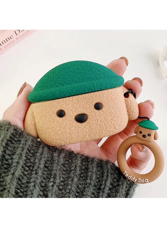 Generic Case Cover For Apple AirPods Pro Teddy Dog Bluetooth Headphone Protective Case Brown 