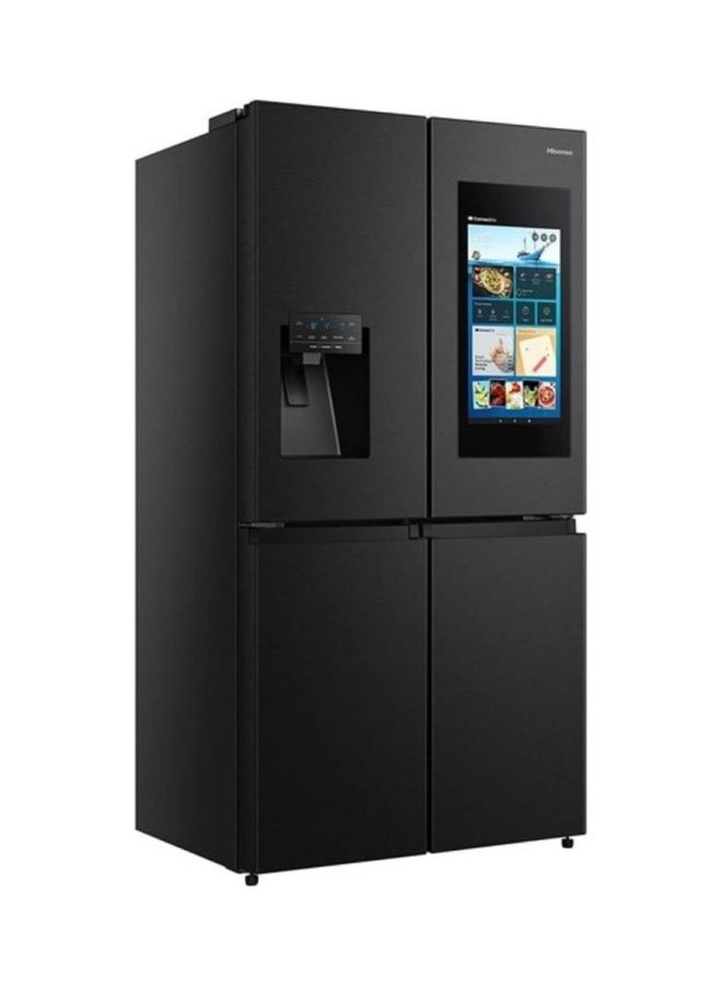 Hisense 541L Net Capacity Smart Refrigerator With Touch Screen Water Dispenser Ice Maker Stainless Steel RQ759N4IBU1 Black - Image 1