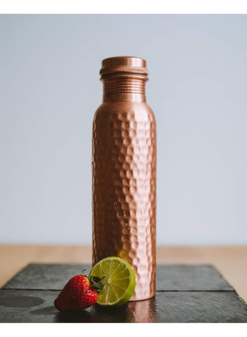 Water Bottle - 625ml - Hammered Ayurvedic Water Drinker - Drink More Water, Reduce Sugar Intake, and Enjoy Instant Health Benefits (Supports Insulation) - Image 3