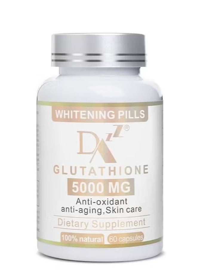 DAZZEL - Glutathione Whitening Pills 60 Capsules 5000mg Glutathione Effective Skin Lightening Supplement Dark Spots, Melasma & Acne Scar Remover Hyperpigmentation Treatment Anti Aging Antioxidant - Image 1