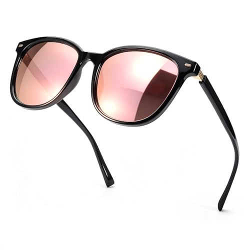 SIPHEW Womens Mirrored Polarized Sunglasses - Cat Eye Oversized Sun Glasses w UV Protection for Women - Image 1