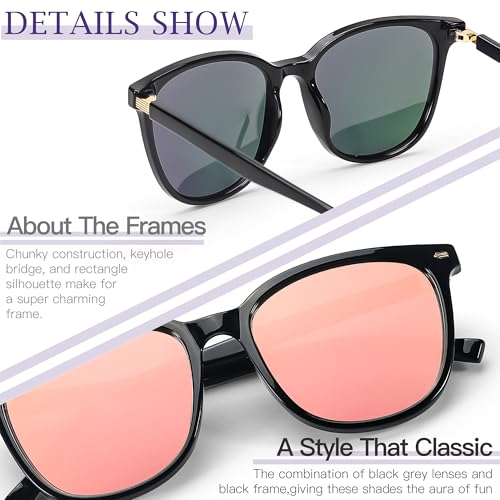 SIPHEW Womens Mirrored Polarized Sunglasses - Cat Eye Oversized Sun Glasses w UV Protection for Women - Image 5