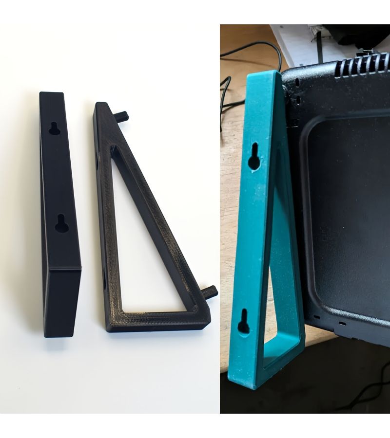 Black Wall Mount Bracket For Makita Dual Port Charger Workshop Storage Rack - Image 4