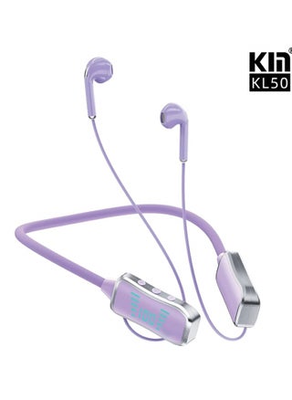 KL50 Bluetooth Neckband Earphones 48H Playtime With LED Display TF Card Slot Multi Functional Button Control Purple - pzsku/ZFBFAF75B6A4BC0F17D3EZ/45/1749553758/bc45fe9b-a6ad-413c-a70d-8ef77449a307
