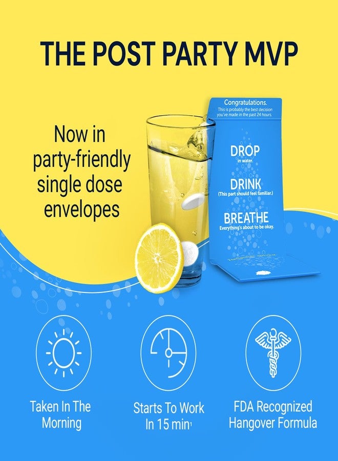 Blowfish for Hangovers | Perfect for Premium Welcome Bags, Hangover Kits, Wedding & Bachelorette Favors | Fast Hangover Relief | Starts to Work in 15 Minutes | 5 Single Dose Envelopes - Image 4