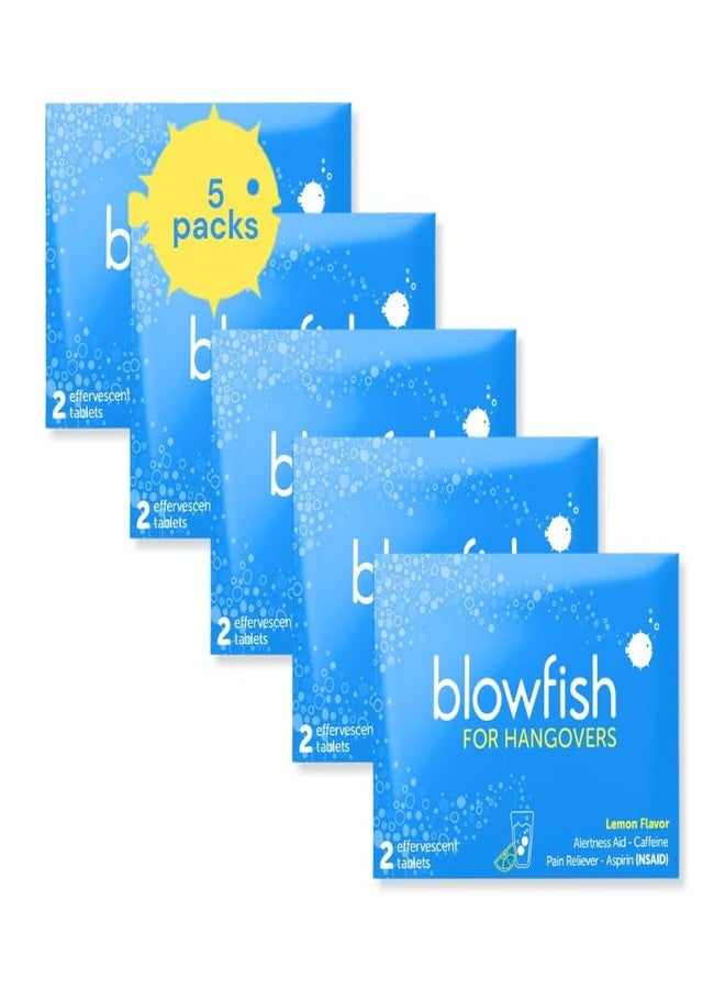 Blowfish for Hangovers | Perfect for Premium Welcome Bags, Hangover Kits, Wedding & Bachelorette Favors | Fast Hangover Relief | Starts to Work in 15 Minutes | 5 Single Dose Envelopes - Image 1