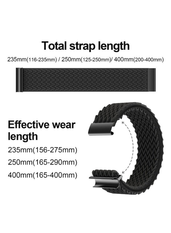 TraMx Elastic Fiber Nylon Replacement Band Compatible with Whoop 4.0 Wearable Health, Fitness & Activity Tracker Stylish, Comfortable & Breathable and Adjustable Wristband Replacement Strap Easy to Use and Perfect for Every Occasion Black - Image 2