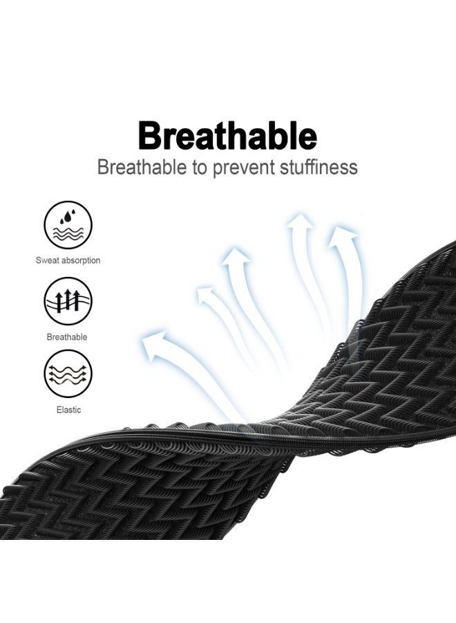 TraMx Elastic Fiber Nylon Replacement Band Compatible with Whoop 4.0 Wearable Health, Fitness & Activity Tracker Stylish, Comfortable & Breathable and Adjustable Wristband Replacement Strap Easy to Use and Perfect for Every Occasion Black - Image 3