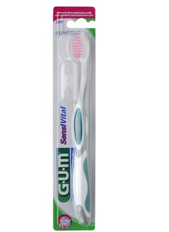 Gum GUM Sensivital White & Purple Ultra Soft Toothbrush with Cover 1 pcs 