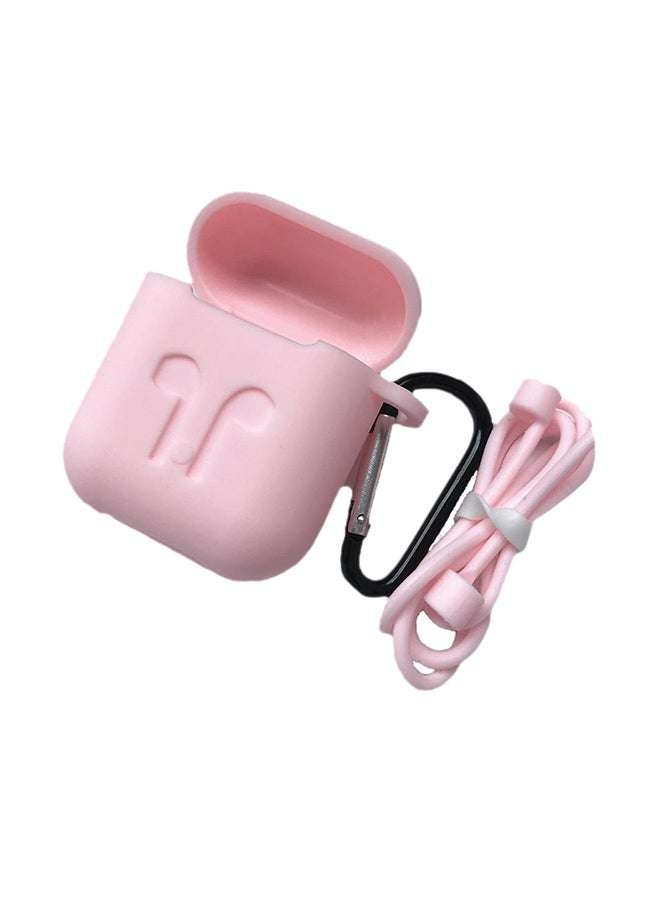 Protecting Case Cover For Apple AirPods With Carabiner Pink