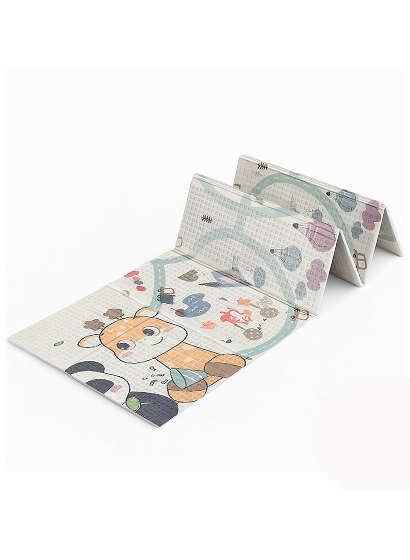 Cute 'n' Cuddle سجادة لعب لطيفة وناعمة للأطفال - سجادة فوم غير سامة للأطفال والرضع، قابلة للطي، مقاومة للماء، سجادة زحف ونشاط، 200x180 سم