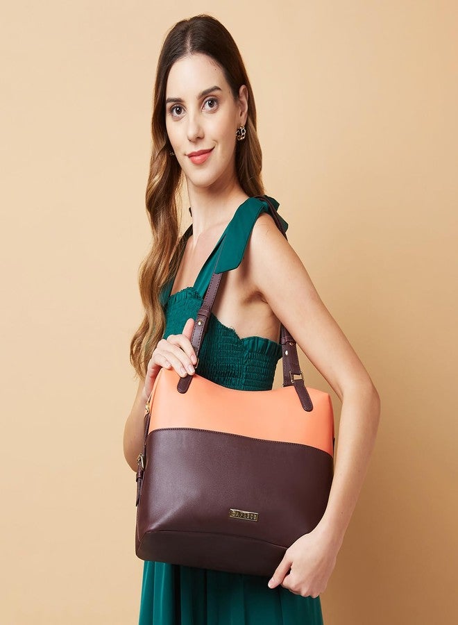Caprese womens OONA S Large BROWN Satchel - Image 2