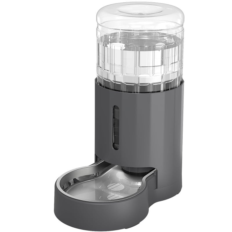 JUNSPOW Cat Water Dispenser and Stainless Steel Bowl, Automatic Gravity Water Dispenser for Cats or Small Medium Size Dogs, Large Capacity, Easy to Clean and Safe for Pets - Image 1