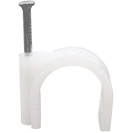 PVC White Cable Clip 16mm 20 Pcs  - Image 2