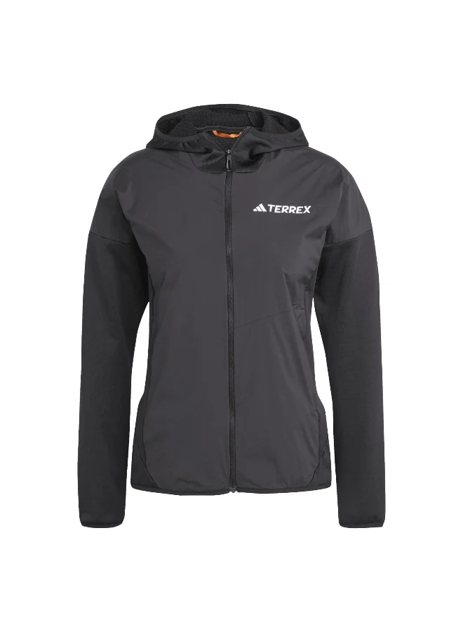 adidas Adidas W Xpr Wind Fl H Black Polarfleece-Full Zip Polarfleece Apparel For Women