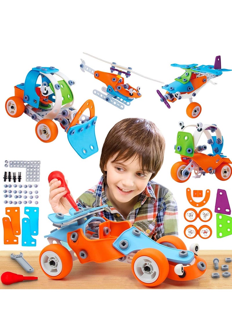 Learning Toys 5 in 1 Erector Set DIY Educational Construction Engineering Building Blocks Toys Kits for Kids Ages 6-12 for Boys & Girls Gift  - Image 1