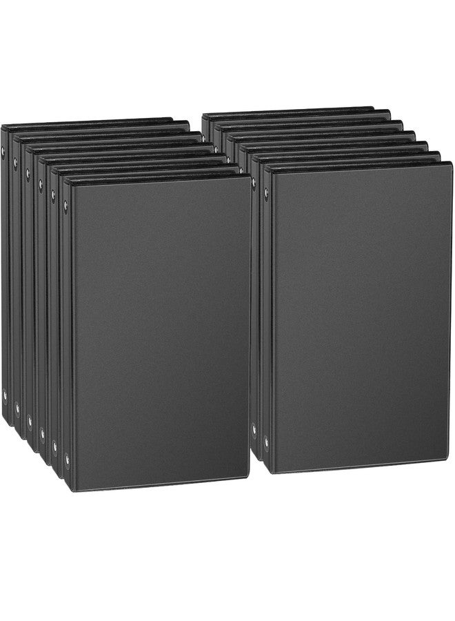 CIXILDTS 1-inch Round Ring Binder, Standard 3 Ring Binder Fit Letter Size Paper, Presentation View Binders, Black,12-Pack - Image 1