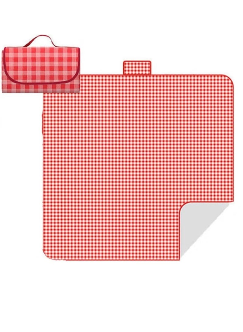 وجبة نزهة عائلية كبيرة لـ 4-6 أشخاص، 1.5 متر *2 متر بطانية نزهة متنقلة في الهواء الطلق، بطانية قابلة للطي مقاومة للماء مقاومة للرمال للتخييم - Image 1