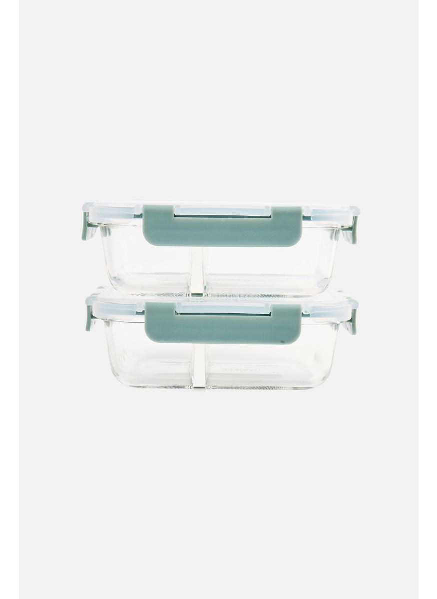 Nanette lepore 2 Piece Of Glass Storage With PP Lid, Transparent  - Image 1