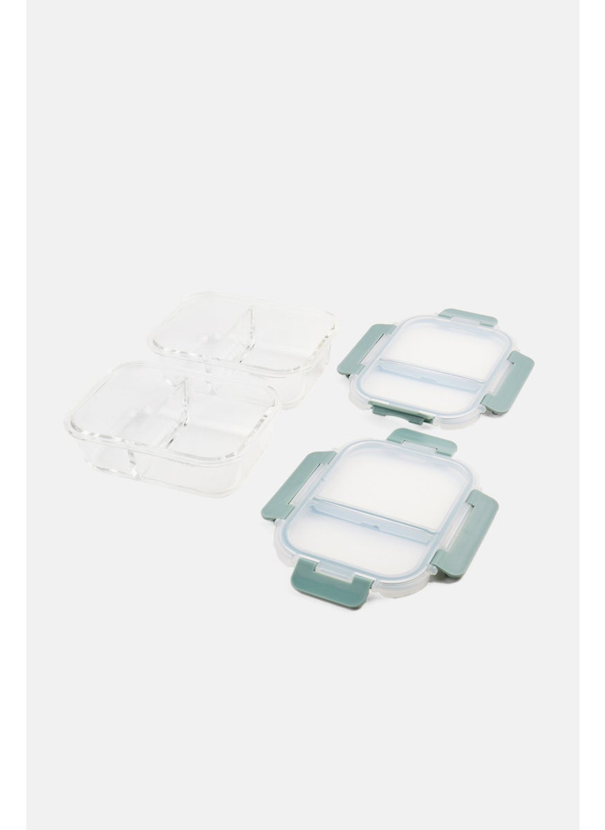 Nanette lepore 2 Piece Of Glass Storage With PP Lid, Transparent  - Image 2