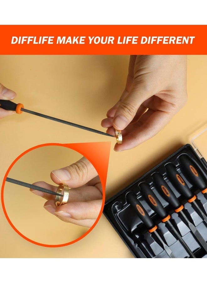 Royal Apex 6-Piece Needle File Set Precision Carbon Steel Files For Metal Wood And Plastic - Image 5
