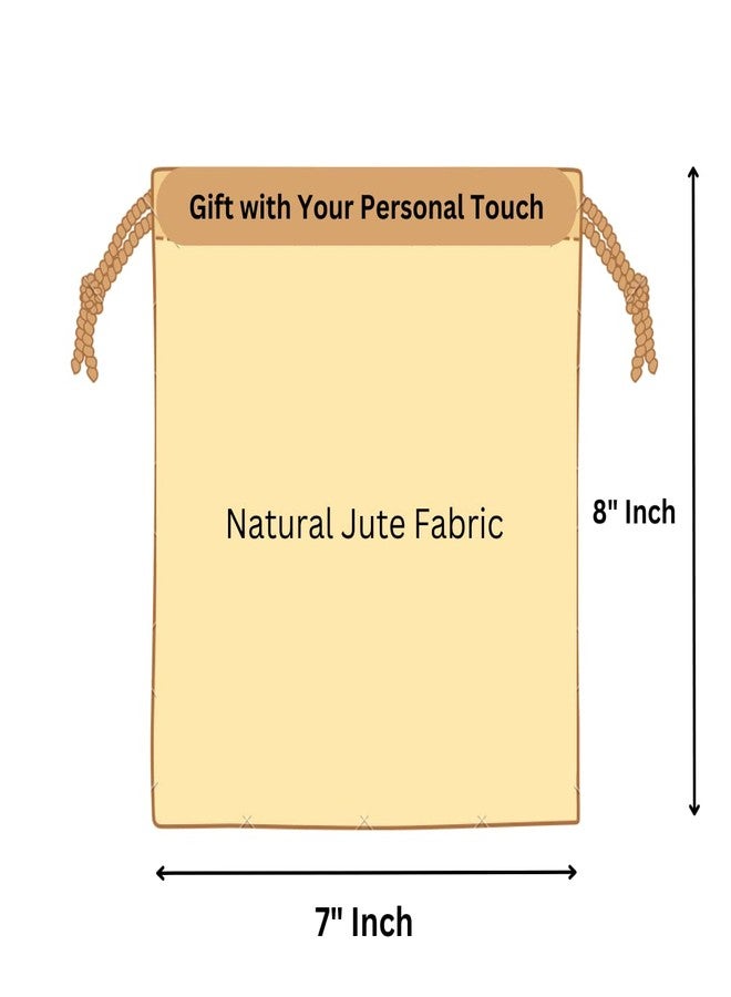 Handmakers Handmakes Natural Pure Red Jute Gift Potli Bags 7X8 Gift Pouches (15) - Image 4