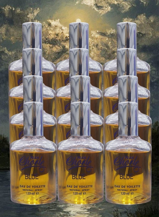 Cosmo Designs 12 Pieces Feah Chorle Blue Perfume For Men 120ml EDT - Image 1