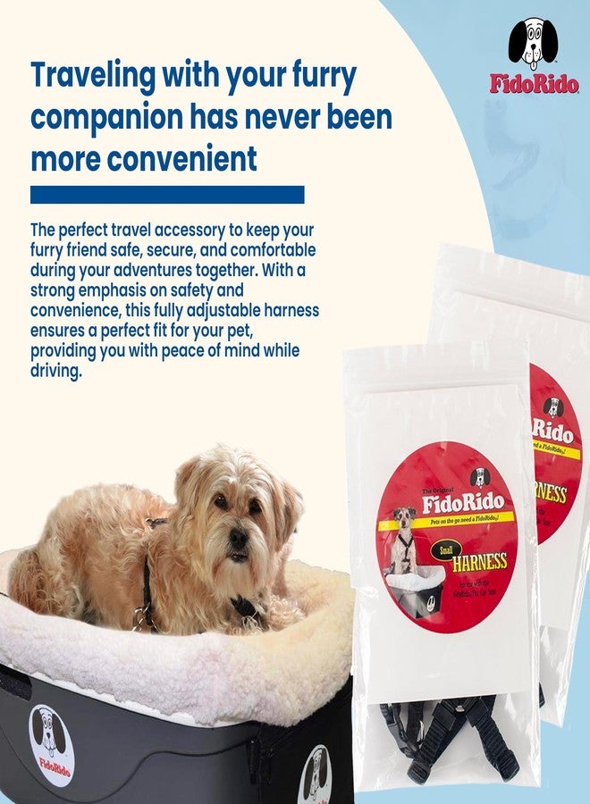 FidoRido Dog Car Seat Strap Expansion Kit - Secure & Comfortable Travel Supplies for Dogs in Vehicles, Keep Your Pet Safe, Sturdy, Dog Travel Accessories, Adjustable Sizes, Black - Small, 8" - 16" - Image 2