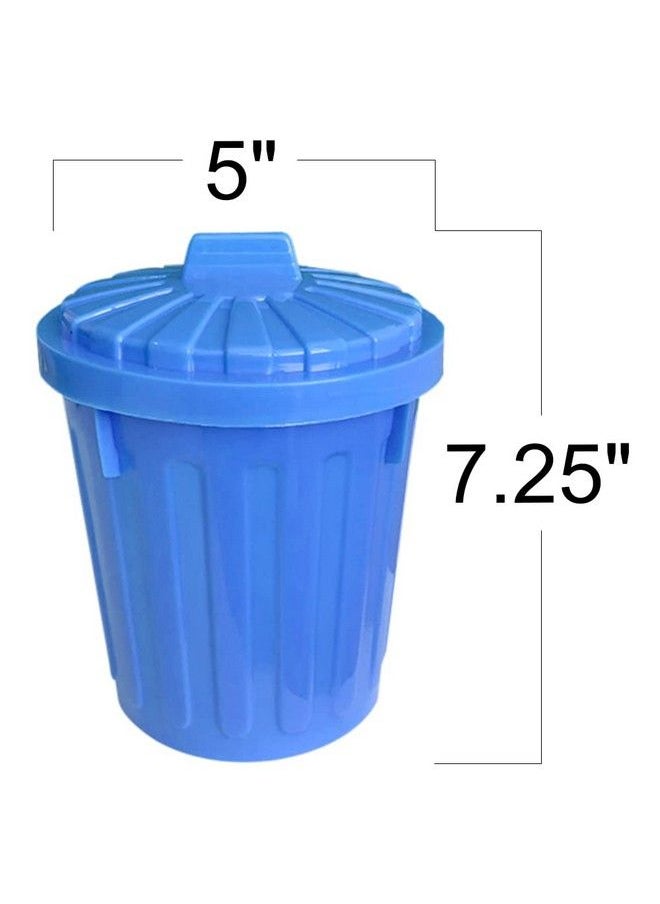 ArtCreativity - Large Trash Cans Set With Lids Set Of 4 Garbage Bin Toy In Assorted Neon Colors Unique Desk Organizer Birthday Party Favors For Kids Cute Classroom Decor - Image 1