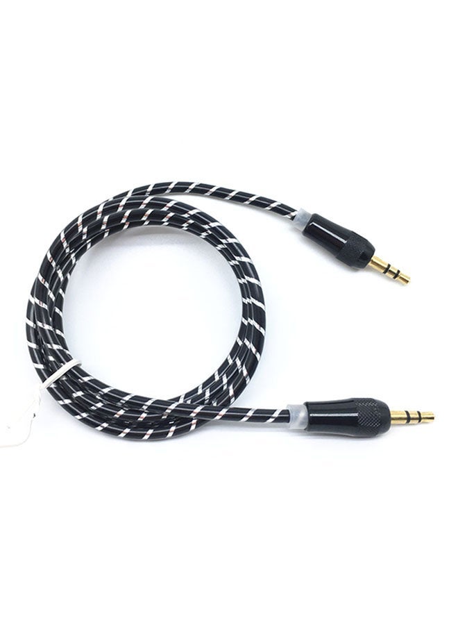 NIBEMINENT 3.5mm Goldplated Male To Auxiliary Aux Stereo Professional Cable Black