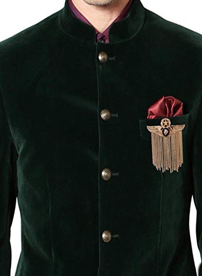 Adorn Pemium Golden Hanging Chains Designer Brooch for Men - Image 3