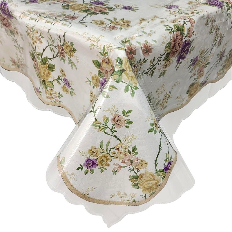 ENNAS Clear Oval Tablecloth Protector 54 x 72 Inch â€“ Waterproof PVC Vinyl Tablecover for Oval Dining Table, Transparent Spill-Proof Table Pad for Kitchen, Outdoor, or Holiday Use - Image 5